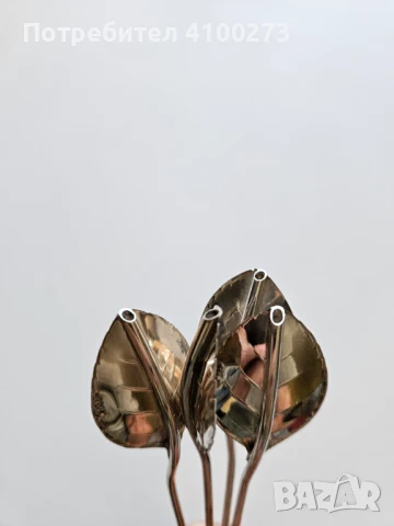 Сребърни коктейлни лъжички - 4 бр. - 800 сребро, снимка 5 - Прибори за хранене, готвене и сервиране - 51083708