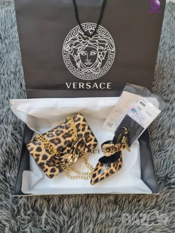 дамски чехли на ток и чанта versace , снимка 4 - Чанти - 46897455