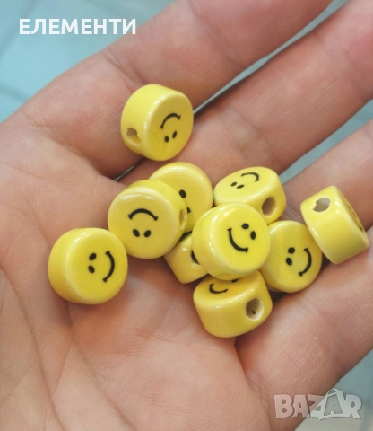 Глазирани Керамични Мъниста УСМИВКА, снимка 3 - Ръчно изработени сувенири - 38478564