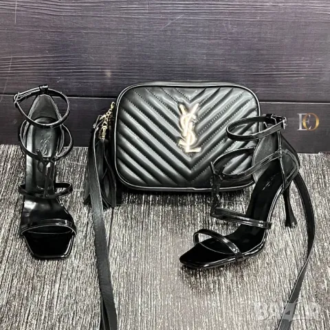 сандали на ток и чанта ysl saint laurent , снимка 2 - Чанти - 48617593