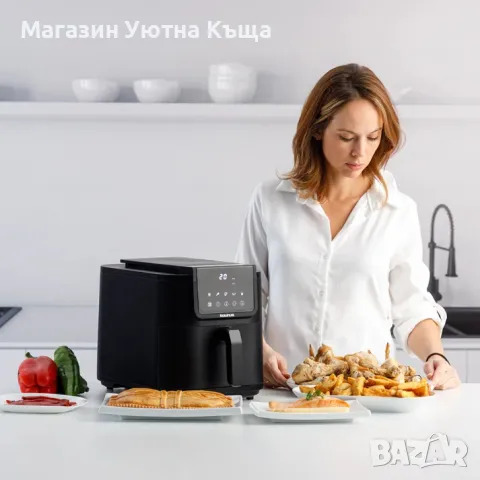 НОВ Еър Фрайер с ГАРАНЦИЯ 8 Литра Taurus Aero Crisp, снимка 3 - Фритюрници - 49677685