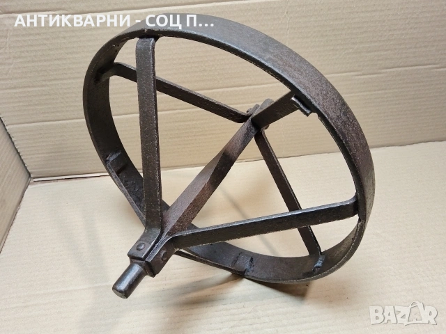 Старо Ковано Метално Колело За Ръчна Количка. / 4,7 кг. / НОМЕР 755., снимка 3 - Антикварни и старинни предмети - 54093149