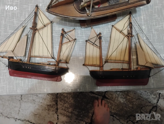 дървени кораби - 3 броя, снимка 6 - Антикварни и старинни предмети - 53660837