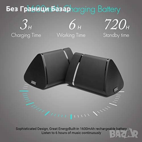 Нови Два Безжични Говорителя Стерео Комплект Bluetooth за Таблет/PC, снимка 6 - Други - 51463397