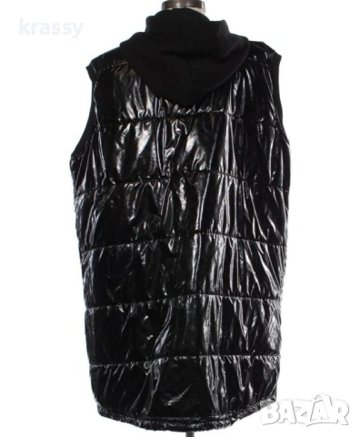 Страхотен голям дълъг дамски елек/грейка с качулка (размер 2ХЛ), снимка 2 - Елеци - 54121349