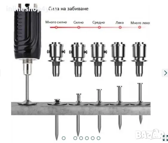 Ръчен пистолет такер за забиване на пирони със заряд в метал и бетон, снимка 2 - Други инструменти - 46930690