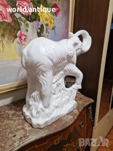 Страхотна огромна антикварна порцеланова фигура статуетка , снимка 3 - Статуетки - 53815695