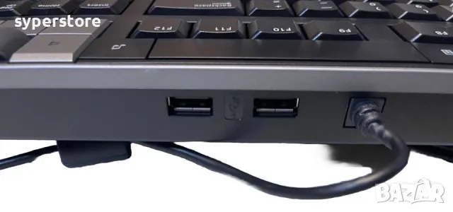 Клавиатура USB Dell EU-1L  SS000535, мултимедийна , с вграден usb хъб, Интегриран контрол на звука E, снимка 3 - Клавиатури и мишки - 49259670