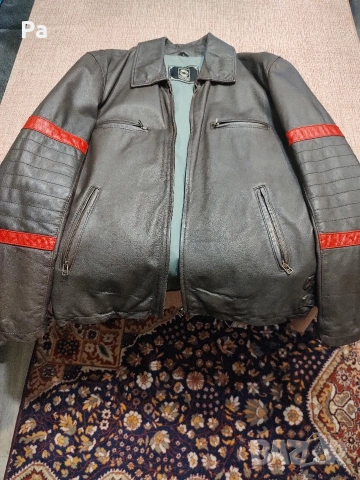 Мъжко кожено яке, снимка 2 - Якета - 53582967
