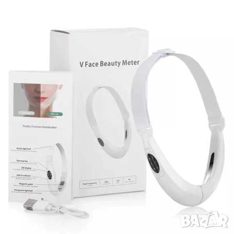 EMS масажор за лице, V-образен колан за двойна брадичка, фотон терапия, снимка 5 - Масажори - 52209277