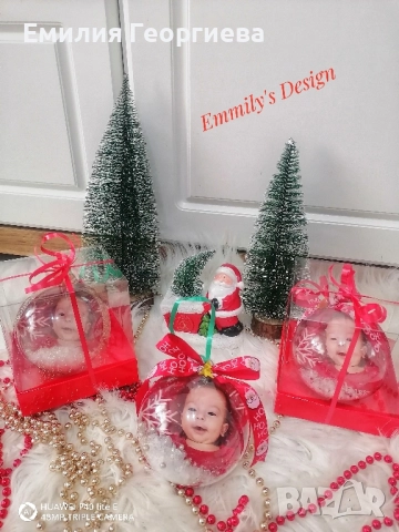 Коледни топки със снимки ♥️ , снимка 6 - Коледни подаръци - 52591566