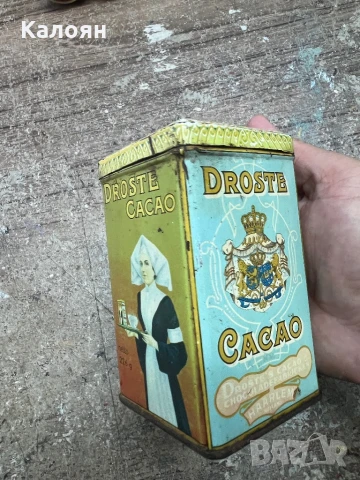 Стара метална кутия от какао , снимка 2 - Други ценни предмети - 51169787