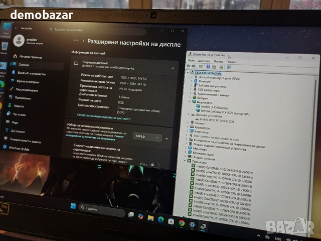 144Hz Predator Helios Core i7/RTX 3070 - 8GB GDDR6/32GB RAM//1TB Nvme SSD , снимка 5 - Лаптопи за игри - 54036984