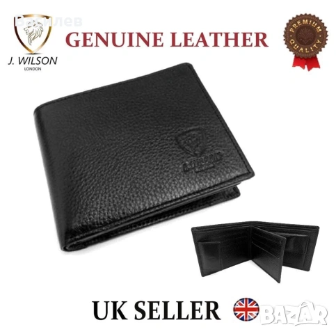 J. Wilson мъжки портфейл портмоне естествена кожа внос Англия, снимка 4 - Портфейли, портмонета - 53113950