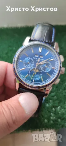 Мъжки луксозен часовник PATEK PHILIPPE Grand Complications Perpetual Calendar Moonphase Chronograph, снимка 11 - Мъжки - 46862270