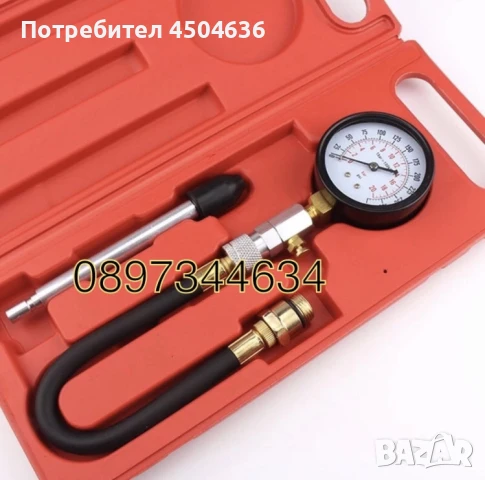Компресомер за измерване компресия на бензинови двигатели, снимка 2 - Други инструменти - 50970754