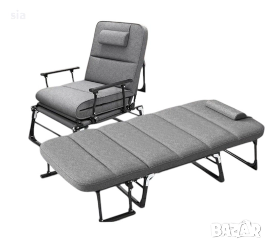 Шезлонг или стол за къмпинг, Легло за рибари до 180кг