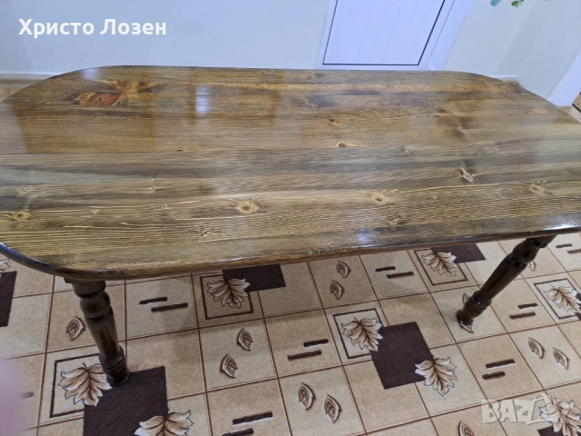 Продавам перфектна трапезна маса от масивно дърво, снимка 2 - Маси - 53989730