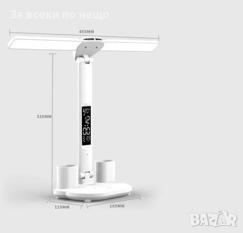 Многофункционална LED настолна лампа с двойна глава, снимка 8 - Други - 46689453