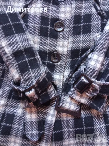 Карирано палто М размер, снимка 8 - Палта, манта - 50434463