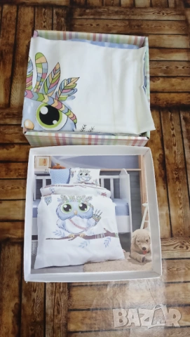 бебешки  детски спален комплект бухал, снимка 5 - Спално бельо и завивки - 53413499
