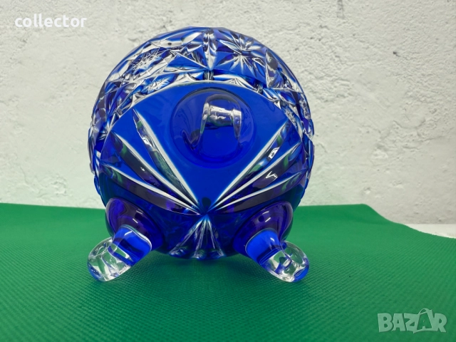 Кристална "БОХЕМСКА" - купа / захарница. №7601, снимка 8 - Антикварни и старинни предмети - 52366452