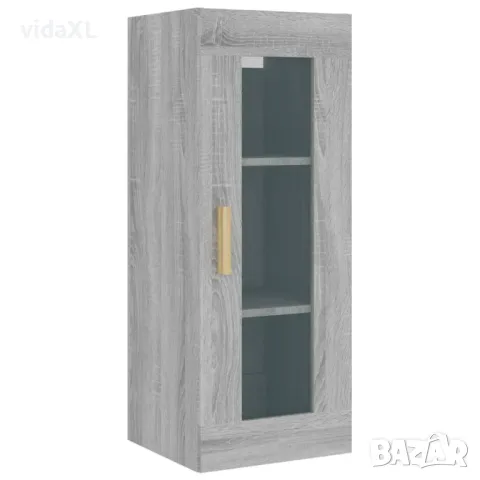 vidaXL Окачен стенен шкаф, сив сонома, 34,5x34x90 см（SKU:817445）, снимка 1 - Шкафове - 48781057