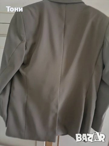 Нов Мъжки Сив Костюм L, снимка 5 - Костюми - 53485409