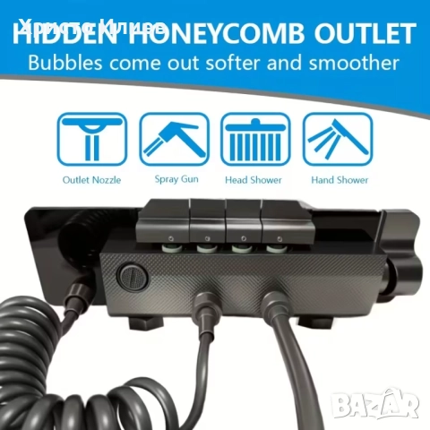 Луксозна Душ система със стъклен смесител 4 функции за вода, снимка 7 - Смесители - 51848523