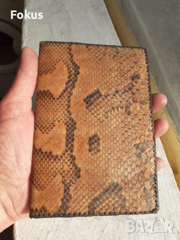 Стар потфейл от змийска кожа, снимка 6 - Антикварни и старинни предмети - 53430185