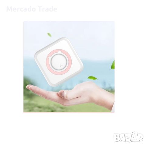 Мини принтер Mercado Trade, За деца, Bluetooth, USB зареждане, Бял с розово, снимка 4 - Образователни игри - 45453493