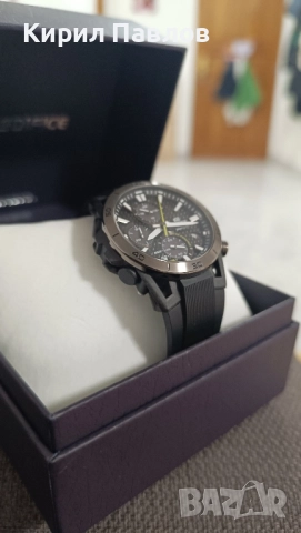 Casio Edifice 44mm Solar - Sapphire - Carbon, снимка 4 - Мъжки - 51773039