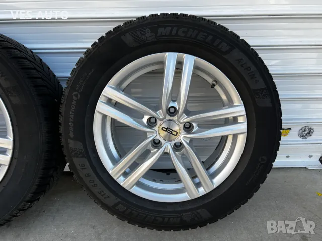 Алуминиеви джанти с гуми Michelin Alpin 6 215/60/16 5x112, снимка 5 - Гуми и джанти - 46965394