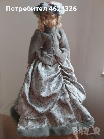 Колекционерска порцеланова кукла винтидж стил нова за декорация, снимка 10 - Декорация за дома - 52043243