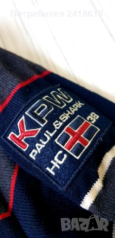 Paul & Shark KIPAWA Wool Cardigan Knitted Half Zip Mens Size XL ОРИГИНАЛ! Мъжка Вълнена Жилетка с ця, снимка 2 - Пуловери - 52614581