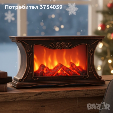 Декоративна LED камина с реалистичен ефект на пламък и жарава, снимка 3 - Декорация за дома - 52237175