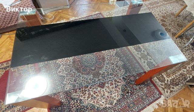 Трапезна кухненска маса със стъклен плот, снимка 5 - Маси - 46390152