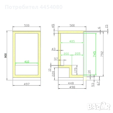 Витрина за напитки 98 L с 1 врата, черна, с LED осветление, снимка 3 - Обзавеждане на кухня - 53909693