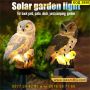 Соларна LED градинска лампа Сова с батерия, соларен панел и водоустойчив корпус - КОД 3950, снимка 1