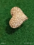 Сребърен пръстен с кристално сърце ❤️ Swarovski стил и елегантност 37676 , снимка 5