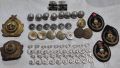 Лот от стари военни кокарди, емблеми, копчета, куки и ръкавели , снимка 1 - Антикварни и старинни предмети - 45953887