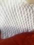 Ръчно плетено бяло одеялце, снимка 2