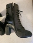 Черни боти на ток 35.5-36 ном., снимка 2