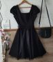 Черна официална разкроена рокля с тюл, снимка 3