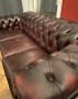 Диван честърфийлд chesterfield оригинален естествена кожа , снимка 1
