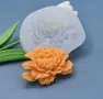 3D Розов Божур цвете силиконов молд форма фондан смола гипс шоколад декор, снимка 6