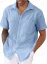 Нова мъжка раирана риза с къс ръкав, 7цвята , снимка 2
