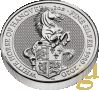 2 oz Сребърна монета, White Horse of Hanover, Queen's Beast 2020, снимка 3