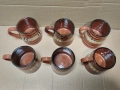 Комплект Стари Соц Български Традиционни Керамични Халби За Вино. / 6 Броя. / НОМЕР 1532., снимка 6
