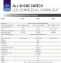 Bright Source LED вградена лампа, 10w/15w и 20w/30w превключваем, IP44, 150mm изрез, снимка 4